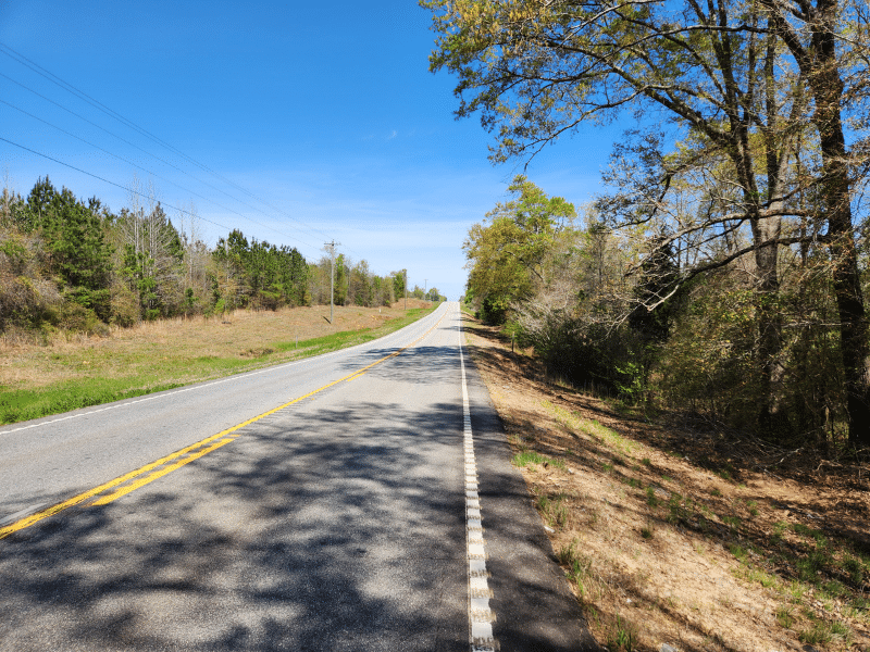 paved frontage road