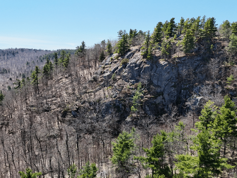 granite ridge of mountain