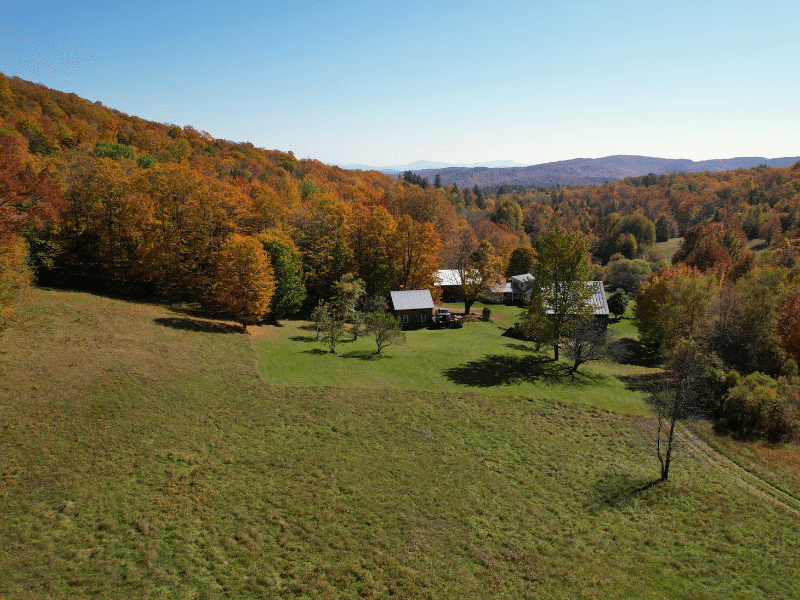 barns in field